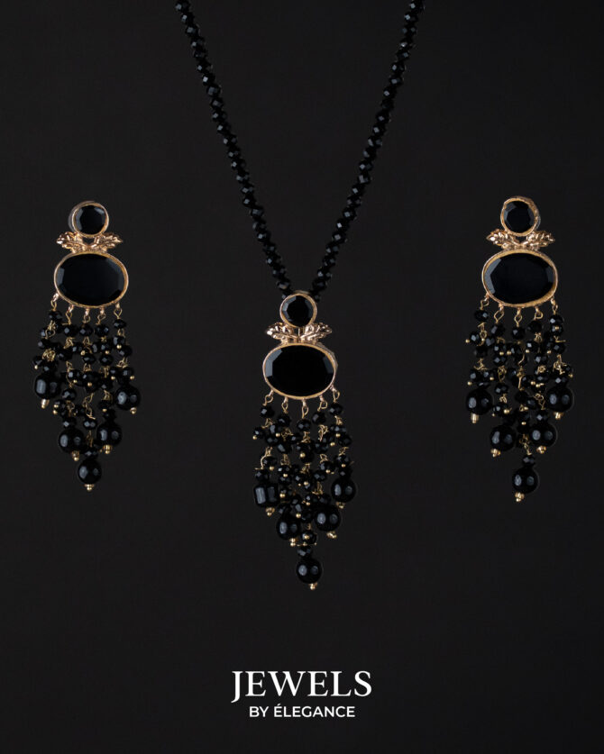 Midnight Cascade Necklace Set – Jewels by Élegance